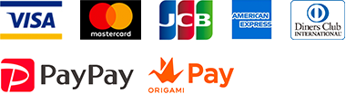 visa、master、jcb、AMEX、ダイナース、PayPay、Origami Pay